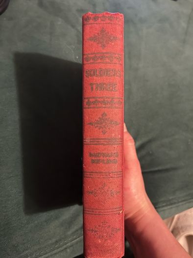 Antique Book Soldiers Three by Rudyard Kipling