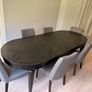EZ living Monroe extending dining table and chairs - black ash / gray Image 4