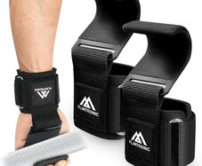 Weight Lifting Hooks, Non-Slip Wrist Support Straps, Weight Lifting Grips, 8 mm Thick Neoprene Wrist Padding, for Pull Up, Fitness, Strength Training, Bodybuilding Workout