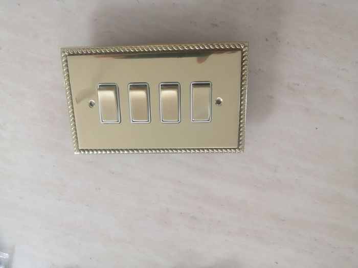 Georgian Brass Light Switch