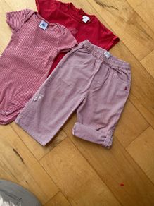 Petit Bateau Obaibi French bodysuit, T-shirt, trousers Petit Bateau