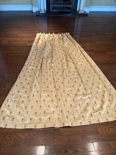 Bespoke Handmade French pleat Curtains with Tiebacks