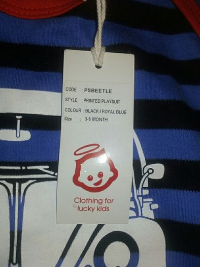 BNWT ohBabyLondon 3-6mth sleepsuit
