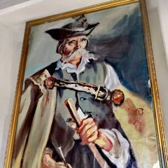 The old shepherd - oil painting