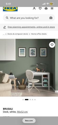 ikea desk brusali