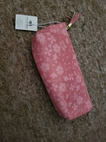 Pencil case pink flowers NEW