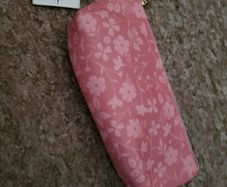 Pencil case pink flowers NEW