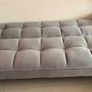 Grey velvet Folding 3 Seater Sofa 180cm Image 2