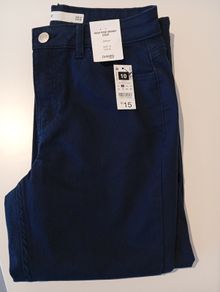 Navy Skinny Cropped Pants, Size 10, Brand New