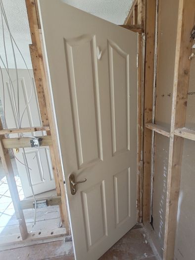 5 white doors