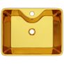 Wash Basin with Faucet Hole 48x37x13.5 cm Ceramic Gold Image 4