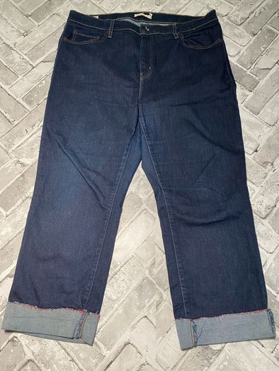 Levi's 724 High Rise Straight 18W Ladies 3/4 Length Jeans W36 L25