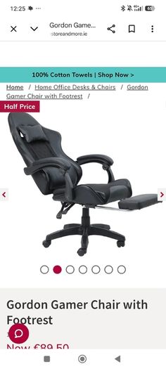 Gamer Chair Gordon with Footrest