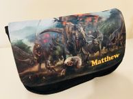 main image for ad Jurasic Park Jurasic world printed Personalised Pencil Case / Make up bag / back to school stationary