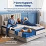 Double Mattress 4FT6, 10.3 Inch Hybrid Mattress, 7-Zone Mattress with Breathable Foam and Individually Pocket Sprung Medium Firm- Extra Lumbar Support(135x190x26cm) Image 2