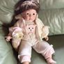 KNIGHTSBRIDGE Collection Heirloom Large collectible limited edition porcelian baby doll with bear Image 2