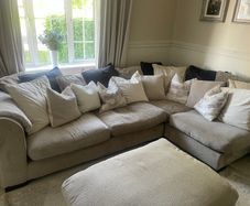 Biege L shaped couch