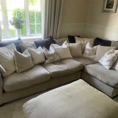 Biege L shaped couch