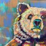 Colourful Bear Portrait Acrylic Painting on Canvas - 30x40cm Image 3