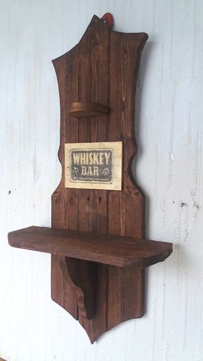 Rustic Floating Whiskey Bar / Display