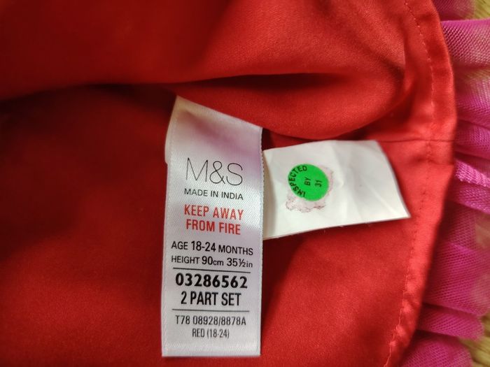 Red Dress   Age 18-24 month