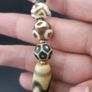 Antique Burmese Pumtek Pyu & Zigzag Pattern Himalayan Agate Bead Bracelet Image 2