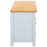 TV Cabinet 120x35x48 cm Solid Oak Wood Image 5