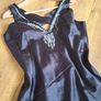 vintage karen millen embellished satin midi dress occasion wedding party Size UK14 Image 2