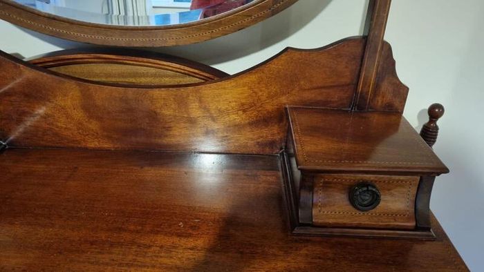 Antique Edwardian Mahogany Dressing Table / Vanity Chest of Drawers