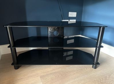 Black Glass TV Stand