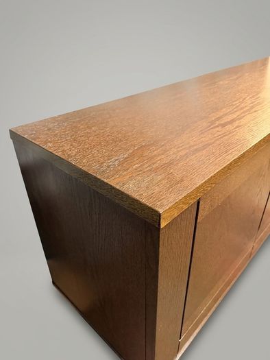 Mid-Century Modern Danish Stained Oak Architectural Sideboard Attributed to Skovby