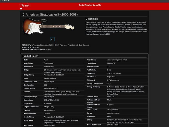 Fender Stratocaster (American Original - Made 2005)