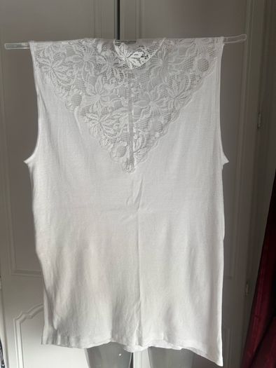 Felicitas white lace lingerie top size UK20/22 EU48/50 Free post