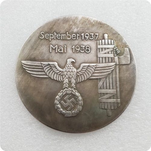Ww2 Mark German Coin  Hitler Luftwaffe Swastika Nazi Warplane  Reichsmark