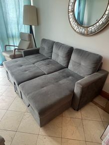 Grey Sofa with Storage