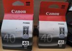 2 X Canon PG-40 Original black ink cartridges (PG40)