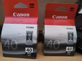 2 X Canon PG-40 Original black ink cartridges (PG40)