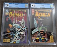 Batman Issue 502 + 505 Cgc 9.8 Graded Comic Books Azrael Knightfall Knightquest Marvel DC