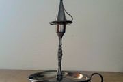 Vintage irish pewter chamberstick candleholder