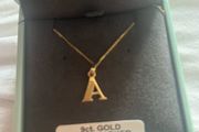 Gold letter A necklace