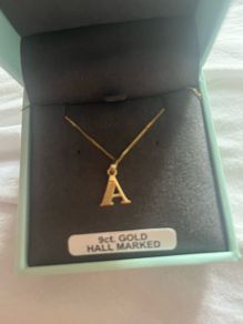 Gold letter A necklace