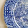 Wedgewood blue transferware plate, Dickens Coaching Days Image 4