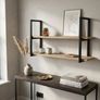 STRATA Industrial Steel Shelf Brackets (Pair) | Modern Minimalist Wall Storage Image 3