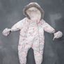 Babygirl snowsuit / pramsuit 0-3 months Image 2