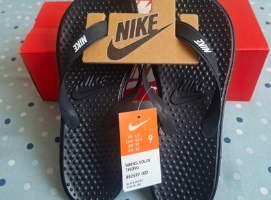 Nike Women's Solay Thong Flip-Flops (Size UK 6.5) - Black/White