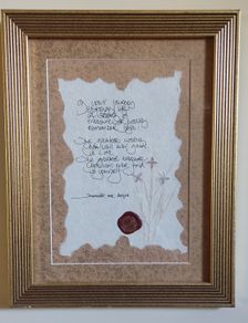 Framed Handmade Inspirational Quote - Fintan mac Bochra