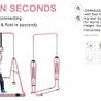 Gymnastics bar adjustable height foldable pink Image 2