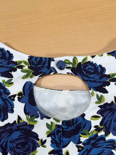 Laura Ashley Womens Dress White A-Line Linen Blue Rose Floral Print Retro SZ 10