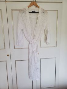 White Broderie Dressing Gown