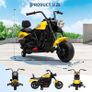Children's Electric Motorcycle, 6V Electric Car for Children with Music and Lights, Soft Start and Suspension, Children's Light Motorcycle with 2 Training Wheels for 3-6 Years Image 6
